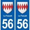 56 Le Faouët blason autocollant plaque stickers ville
