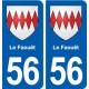 56 Le Faouët blason autocollant plaque stickers ville