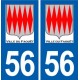 56 Le Faouët logo autocollant plaque stickers ville