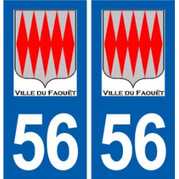 56 Le Faouët logo autocollant plaque stickers ville