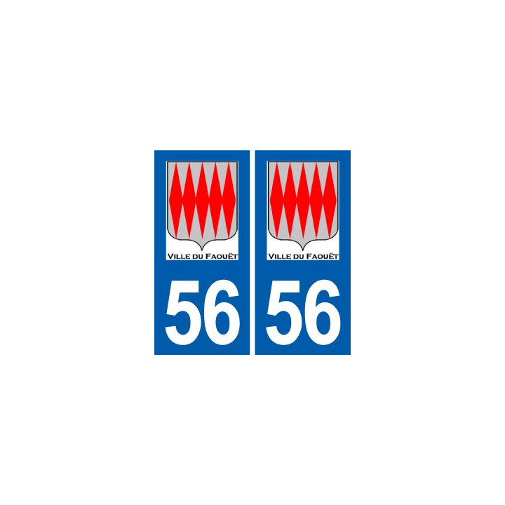 56 Le Faouët logo autocollant plaque stickers ville