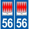 56 Le Faouët logo autocollant plaque stickers ville