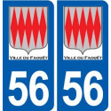 56 Le Faouët logo autocollant plaque stickers ville