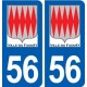 56 Le Faouët logo autocollant plaque stickers ville