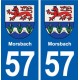 57 Morsbach blason autocollant plaque stickers ville