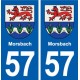 57 Morsbach blason autocollant plaque stickers ville