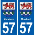 57 Morsbach blason autocollant plaque stickers ville