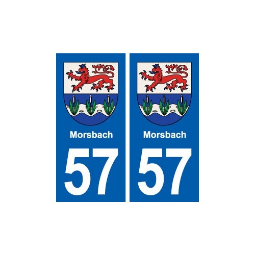 57 Morsbach blason autocollant plaque stickers ville