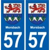 57 Morsbach blason autocollant plaque stickers ville