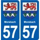 57 Morsbach blason autocollant plaque stickers ville