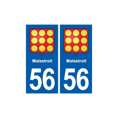 56 Malestroit blason autocollant plaque stickers ville