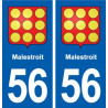 56 Malestroit blason autocollant plaque stickers ville