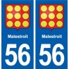 56 Malestroit blason autocollant plaque stickers ville