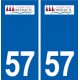 57 Morsbach logo autocollant plaque stickers ville