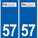 57 Morsbach logo autocollant plaque stickers ville