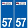 57 Morsbach logo autocollant plaque stickers ville