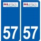 57 Morsbach logo autocollant plaque stickers ville