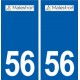 56 Malestroit logo autocollant plaque stickers ville