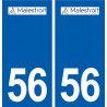 56 Malestroit logo autocollant plaque stickers ville