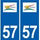 57 Ottange logo autocollant plaque stickers ville