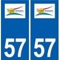 57 Ottange logo autocollant plaque stickers ville