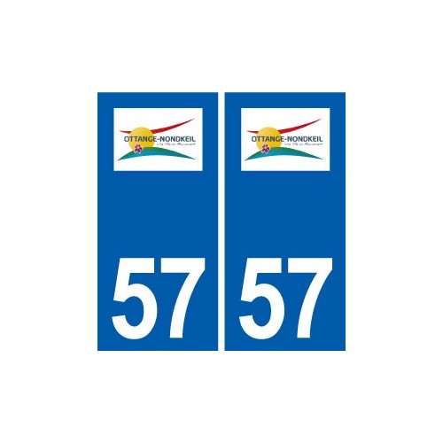 57 Ottange logo autocollant plaque stickers ville