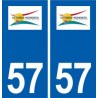 57 Ottange logo autocollant plaque stickers ville