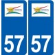 57 Ottange logo autocollant plaque stickers ville