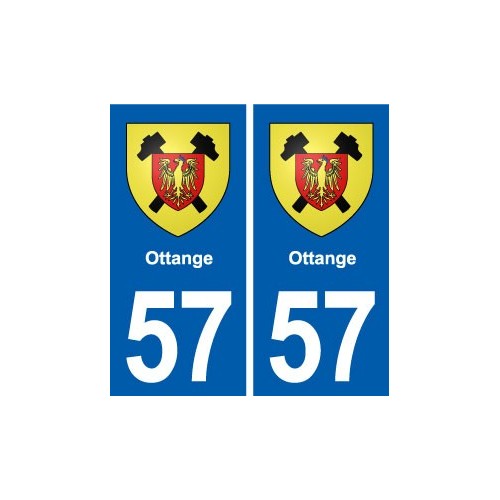 57 Ottange blason autocollant plaque stickers ville