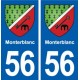 56 Monterblanc blason autocollant plaque stickers ville