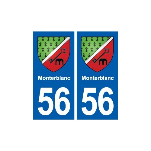 56 Monterblanc blason autocollant plaque stickers ville
