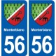56 Monterblanc blason autocollant plaque stickers ville
