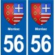56 Moréac blason autocollant plaque stickers ville