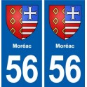 56 Moréac blason autocollant plaque stickers ville