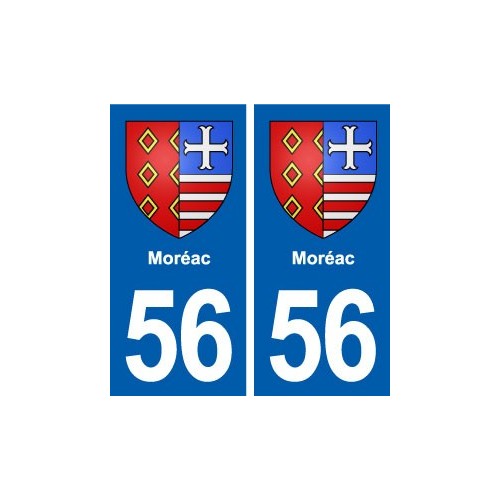 56 Moréac blason autocollant plaque stickers ville