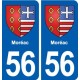 56 Moréac blason autocollant plaque stickers ville