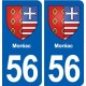 56 Moréac blason autocollant plaque stickers ville