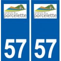 57 Porcelette logo autocollant plaque stickers ville