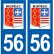 56 Moréac logo autocollant plaque stickers ville
