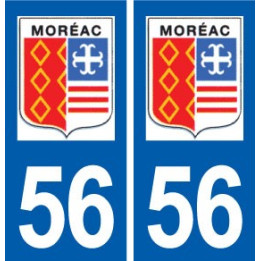 56 Moréac logo autocollant plaque stickers ville