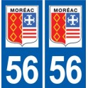 56 Moréac logo autocollant plaque stickers ville