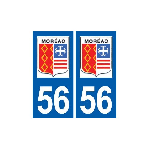 56 Moréac logo autocollant plaque stickers ville