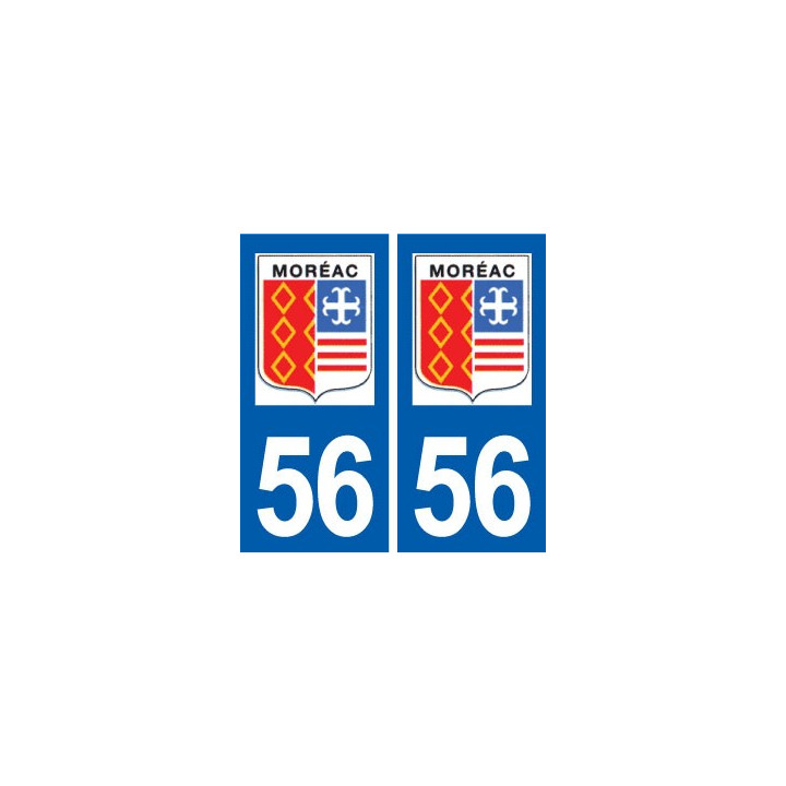 56 Moréac logo autocollant plaque stickers ville