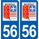 56 Moréac logo autocollant plaque stickers ville