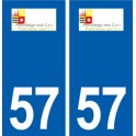 57 Puttelange-aux-Lacs logo autocollant plaque stickers ville