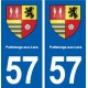 57 Puttelange-aux-Lacs blason autocollant plaque stickers ville