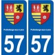 57 Puttelange-aux-Lacs blason autocollant plaque stickers ville