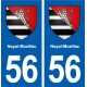 56 Noyal-Muzillac blason autocollant plaque stickers ville