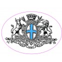 Escudo de armas de Marsella logotipo de la etiqueta engomada, etiqueta engomada adhesiva