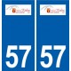 57 Réding logo autocollant plaque stickers ville